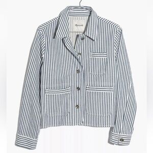 Madewell Blazer Jacket in Poppy Stripe Small